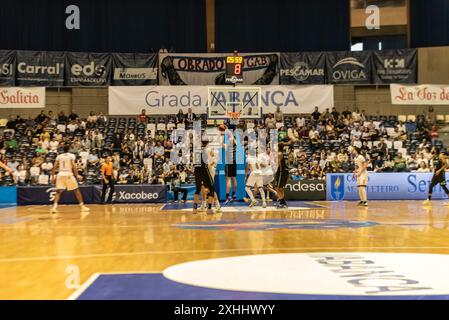 4 octobre 2023, un moment lors d'une attaque de Surne Bilbao dans le match contre obradoiro Banque D'Images