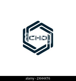 Logo CHD. CONCEPTION C H D. Lettre CHD blanche. CHD, C H d lettre logo design. Conception de logo de lettre C H d en OR, LOGO D'OR, TROIS, style. ensemble de lettres logo Illustration de Vecteur