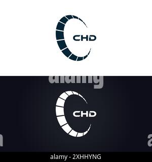 Logo CHD. CONCEPTION C H D. Lettre CHD blanche. CHD, C H d lettre logo design. Conception de logo de lettre C H d en OR, LOGO D'OR, TROIS, style. ensemble de lettres logo Illustration de Vecteur