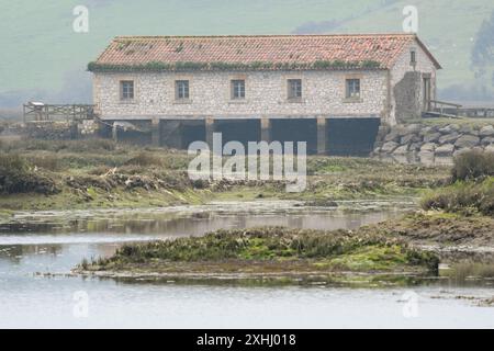 Moulin à marée la Cerraja à Escalante Banque D'Images