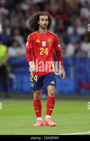 Berlin, Allemagne. 14 juillet 2024. Le défenseur de l'Espagne Marc Cucurella Chelsea lors de la finale Espagne - Angleterre UEFA Euro 2024 au stade Olympiastadion, Berlin, Allemagne, le 14 juillet 2024 crédit : Every second Media/Alamy Live News Banque D'Images