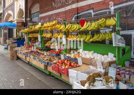 Un marché en plein air dans Chinatown à Honolulu, Oahu, Hawaï, États-Unis. Banque D'Images