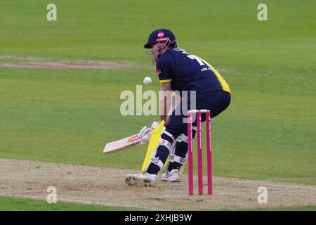 Chester le Street, 14 juillet 2024. Ashton Turner battant pour Durham Cricket contre les Steelbacks du Northamptonshire dans l'explosion T20 à Seat unique, Chester le Street. Crédit : Colin Edwards/Alamy Live News Banque D'Images