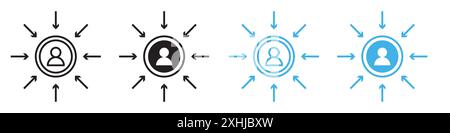 Icône compréhensible vecteur d'art de ligne noire dans le signe de collection d'ensemble de contour noir et blanc Illustration de Vecteur