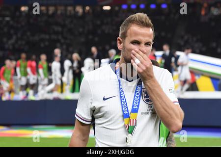 Munich, Allemagne. 14 juillet 2024. MUNICH, ALLEMAGNE - 14 JUILLET : Harry Kane, de l'Angleterre, lors de la finale de l'UEFA EURO 2024 opposant l'Espagne et l'Angleterre à l'Olympiastadion le 14 juillet 2024 à Berlin, Allemagne.240714 SEPA 24 044 - 20240714 PD16138 crédit : APA-PictureDesk/Alamy Live News Banque D'Images