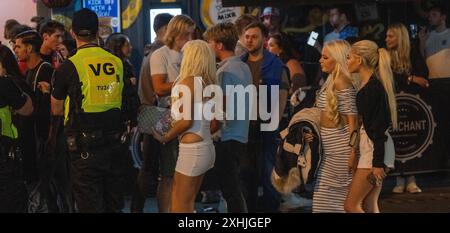 Brentwood Essex 14th Jul 2024 a renversé les fans à Brentwood, Essex lors de la finale de la Coupe d'Euro entre l'Angleterre et l'Espagne crédit : Ian Davidson/Alamy Live News Banque D'Images