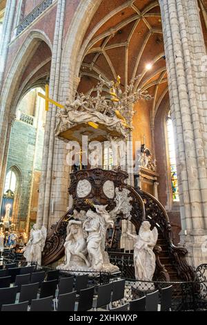 Belgique, Flandre orientale, Gand, Cathédrale Saint-Bavon Banque D'Images