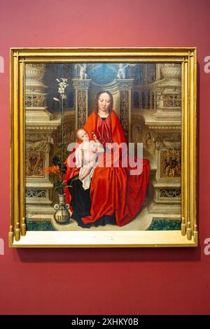 Belgique, Flandre occidentale, Bruges, centre historique classé au patrimoine mondial de l'UNESCO, Musée Groeninge, Adriaen Isenbrant, la Vierge à l'enfant Banque D'Images