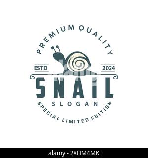 Logo d'escargot conception silhouette lente nature illustration animale vecteur simple inspiration de marque de produit d'escargot Illustration de Vecteur