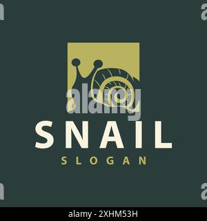 Logo d'escargot conception silhouette lente nature illustration animale vecteur simple inspiration de marque de produit d'escargot Illustration de Vecteur