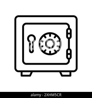 modèle de conception de vecteur d'icône sûre en fond blanc Illustration de Vecteur