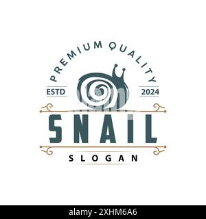 Logo d'escargot conception silhouette lente nature illustration animale vecteur simple inspiration de marque de produit d'escargot Illustration de Vecteur