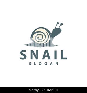 Logo d'escargot conception silhouette lente nature illustration animale vecteur simple inspiration de marque de produit d'escargot Illustration de Vecteur