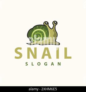 Logo d'escargot conception silhouette lente nature illustration animale vecteur simple inspiration de marque de produit d'escargot Illustration de Vecteur