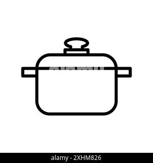 modèle de conception de vecteur d'icône de casserole en fond blanc Illustration de Vecteur