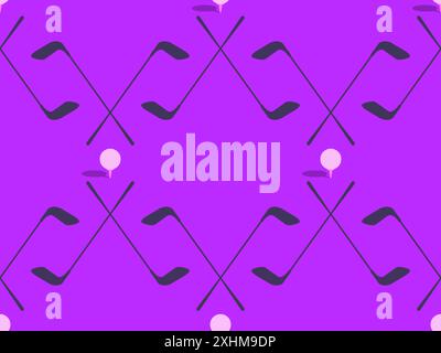 Modèle sans couture avec des clubs de golf et des balles. Putter de golf et une balle de golf dans un style minimaliste. Conception pour la typographie, bannières et affiches, promotionnelles Illustration de Vecteur