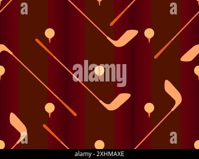 Modèle sans couture avec des clubs de golf et des balles. Putter de golf et une balle de golf dans un style minimaliste. Conception pour la typographie, bannières et affiches, promotionnelles Illustration de Vecteur