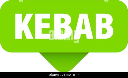 autocollant kebab. signe kebab sur fond transparent. bouton rectangulaire Illustration de Vecteur