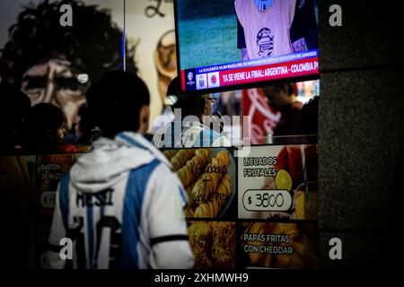 Buenos Aires, Buenos Aires, Argentine. 15 juillet 2024. Avec un grand but de Lautaro MartÃ-nez, l’équipe nationale Argentine a réalisé un grand match contre la Colombie pour remporter un nouveau titre. (Crédit image : © Daniella Fernandez Realin/ZUMA Press Wire) USAGE ÉDITORIAL SEULEMENT! Non destiné à UN USAGE commercial ! Banque D'Images