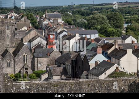 Château de Pembroke, Pembrokeshire, pays de Galles, Royaume-Uni Banque D'Images