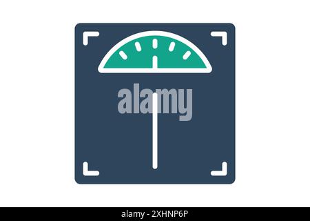 Icône de balance. icône liée aux changements de poids du moniteur. style d'icône unie. illustration vectorielle des éléments de nutrition Illustration de Vecteur