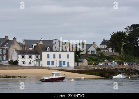 Petit port, Ria d''Etel, Golf du Morbihan, beauté de la Bretagne, France Banque D'Images