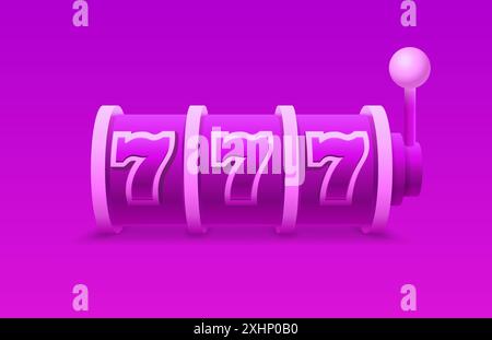 Casino slots 777, jeux d'argent en ligne, jeu d'affiche. Vecteur Illustration de Vecteur