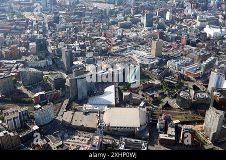Vue aérienne du centre-ville de Manchester Banque D'Images