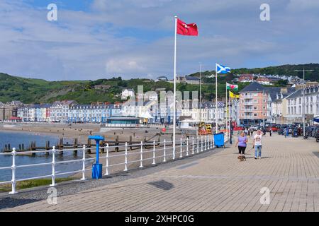 La Promenade sur le front de mer à Aberystwyth, pays de Galles Banque D'Images