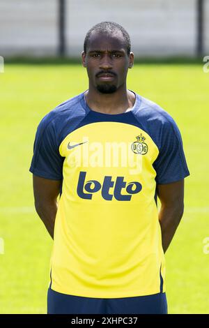 Lier, Belgique. 15 juillet 2024. Elton Kabangu d'Union pose pour un portrait lors de la séance photo de la saison 2024-2025 de l'équipe belge de la Jupiler Pro League Royale Union Saint-Gilloise, lundi 15 juillet 2024 à lier. BELGA PHOTO KRISTOF VAN ACCOM crédit : Belga News Agency/Alamy Live News Banque D'Images