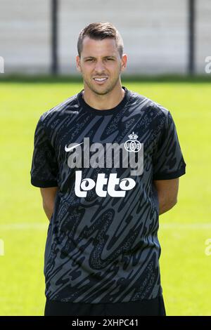 Lier, Belgique. 15 juillet 2024. Le gardien de but Anthony Moris pose pour un portrait lors de la séance photo de la saison 2024-2025 de l'équipe belge de la Jupiler Pro League Royale Union Saint-Gilloise, lundi 15 juillet 2024 à lier. BELGA PHOTO KRISTOF VAN ACCOM crédit : Belga News Agency/Alamy Live News Banque D'Images