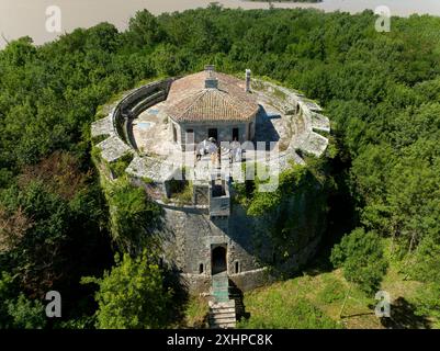 France, Gironde, estuaire de la Gironde, Ile Paté, qui abrite le fort Paté, l'un des trois forts construits au 17th siècle par Vauban pour constituer le ' Banque D'Images