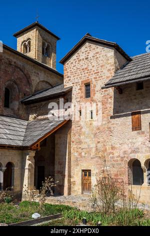Crots, Hautes-Alpes, France, l'architecture romaine de Notre-Dame de Boscodon abbaye du xiième siècle Banque D'Images