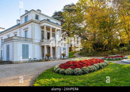 France, Essonne, Yerres, Propriete Caillebotte est une propriété appartenant à la famille du peintre Gustave Caillebotte, parc Banque D'Images