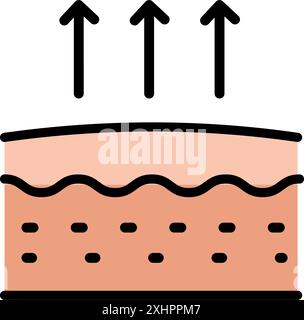 Pictogramme de couleur nettoyant pour les soins de la peau du visage. Débouchez la peau de l'icône Dust and Dirty Blackhead Flat. Icône traitement de la peau. Illustration vectorielle isolée. Illustration de Vecteur