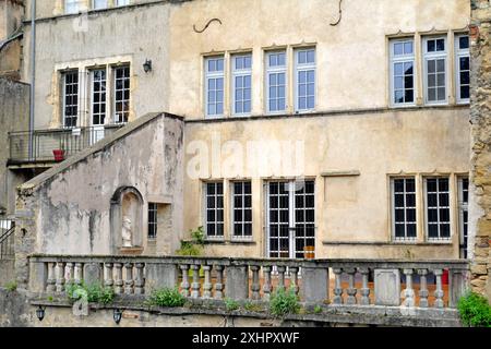 France, Jura, Dole, Canal des Tanneurs, maison natale de Louis Pasteur, musée Banque D'Images