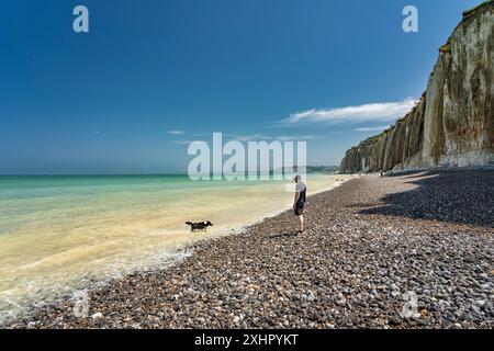 France, Seine Maritime, Varengeville sur Mer, la plage Banque D'Images