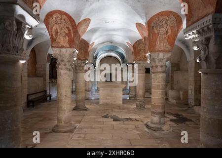 France, Calvados, Bayeux, Cathédrale notre Dame de Bayeux, la crypte Banque D'Images