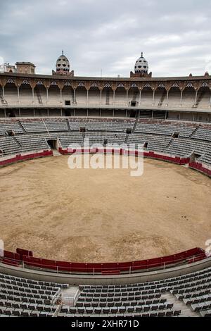 Intérieur de la monumentale arène / anneau de taureau à Barcelone, espagne, europe Banque D'Images