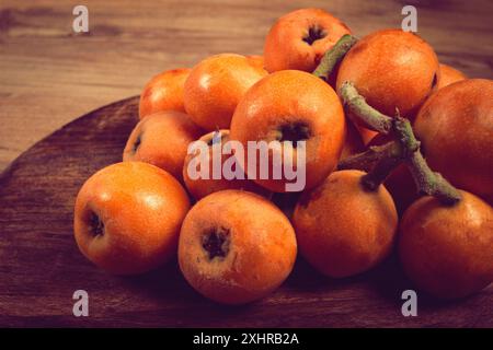 Fruit frais nèfle, loquat, shesek, lokva, Géorgie Banque D'Images