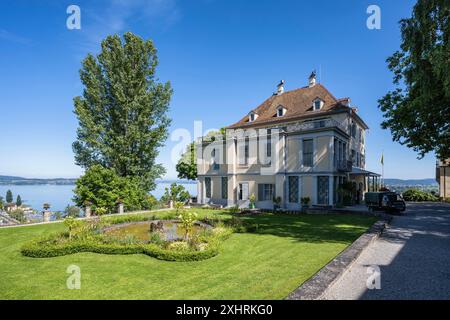 Château d'Arenenberg, également musée Napoléon avec parc, lac de Constance, commune de Salenstein, canton de Thurgau, Suisse Banque D'Images