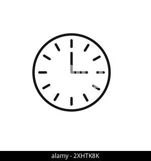 Icône d'horloge collection ou ensemble en noir et blanc Illustration de Vecteur