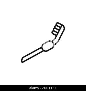 collection ou ensemble de contours d'icône de brosse à dents en noir et blanc Illustration de Vecteur