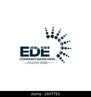 Logo EDE. CONCEPTION E D E. Lettre EDE blanche. Conception de logo EDE, E d E lettre. E d E lettre logo design en OR, LOGO D'OR, TROIS, style. ensemble de lettres logo Illustration de Vecteur