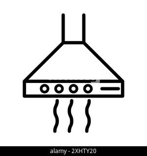 Extractor Hood icône marque linéaire logo set collection en noir et blanc pour le web Illustration de Vecteur