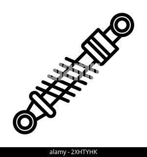 damper icône linéaire logo mark set collection en noir et blanc pour le web Illustration de Vecteur