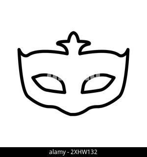 Masque icône linéaire marque de logo set collection en noir et blanc pour le web Illustration de Vecteur