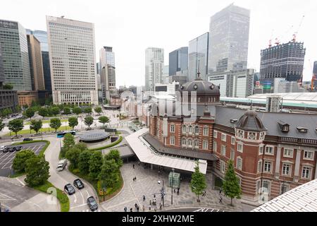 Tokyo, Japon. 23 mai 2024. Vue à vol d'oiseau de la gare de Tokyo dans le centre de Tokyo le 23 mai 2024. - 20240523 PD30152 crédit : APA-PictureDesk/Alamy Live News Banque D'Images