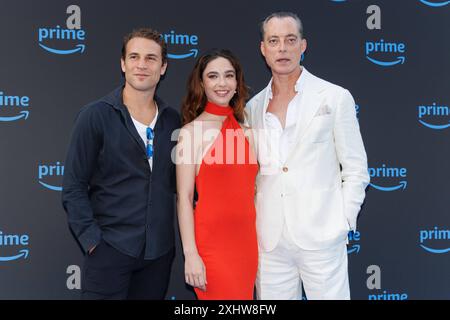 News - Photocall PRIME VIDEO PRÉSENTE ITALIA 2024 Matilda de Angelis, Lorenzo Cervasio et Maurizio Lombardi lors de la Photocall of PRIME VIDEO PRÉSENTE ITALIA 2024, 15 juillet 2024 à Villa Miani, Rome, Italie Copyright : xcxEmanuelaxVertolli/SportReporterx/xLiveMediax LPN 1442863 Banque D'Images