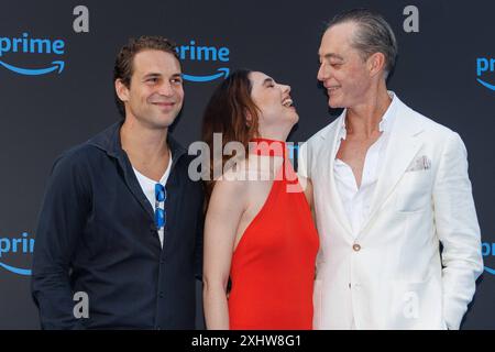 News - Photocall PRIME VIDEO PRÉSENTE ITALIA 2024 Matilda de Angelis, Lorenzo Cervasio et Maurizio Lombardi lors de la Photocall of PRIME VIDEO PRÉSENTE ITALIA 2024, 15 juillet 2024 à Villa Miani, Rome, Italie Copyright : xcxEmanuelaxVertolli/SportReporterx/xLiveMediax LPN 1442864 Banque D'Images